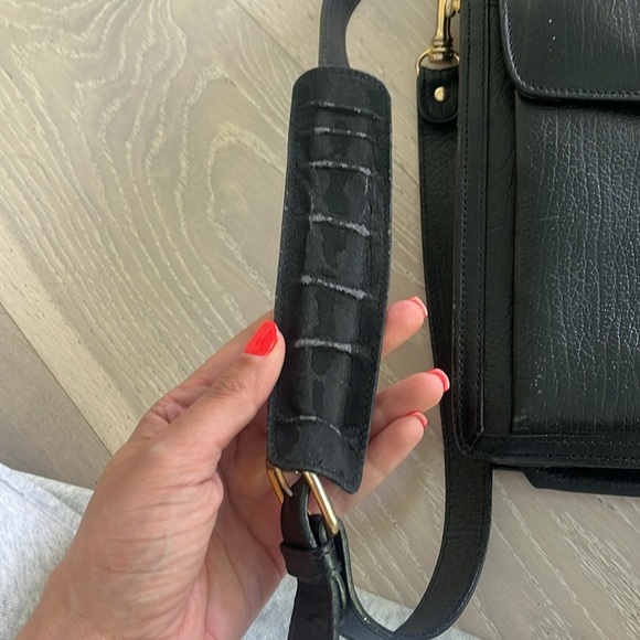 Bally Bag Black Leather Top Handle Satchel with Crossbody Strap Vintage Handbag - Picture 14 of 16